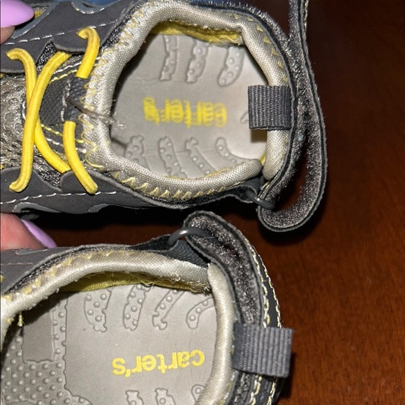 Carter's Black and Yellow Sneakers with Breathable Mesh and Rugged Sole - Picture 5 of 6